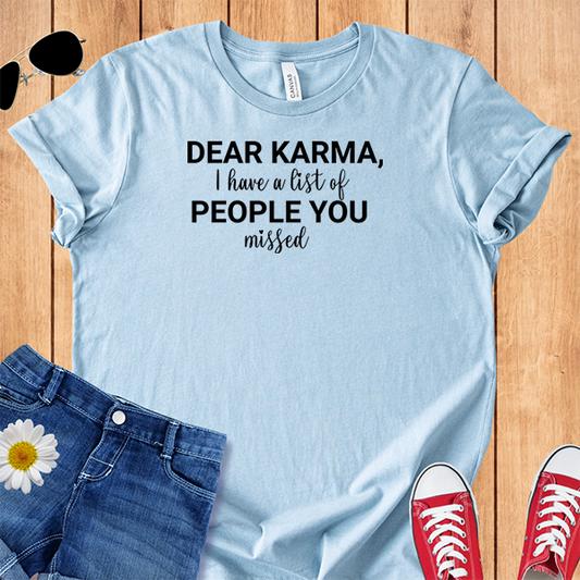 Karma List of People Missed