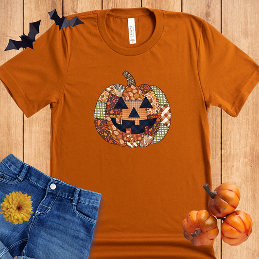 Halloween Patchwork Jack O Lantern