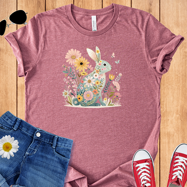 Boho Flower Bunny