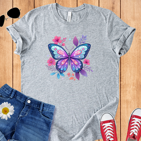 Butterfly With Flowers