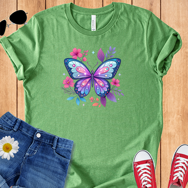 Butterfly With Flowers
