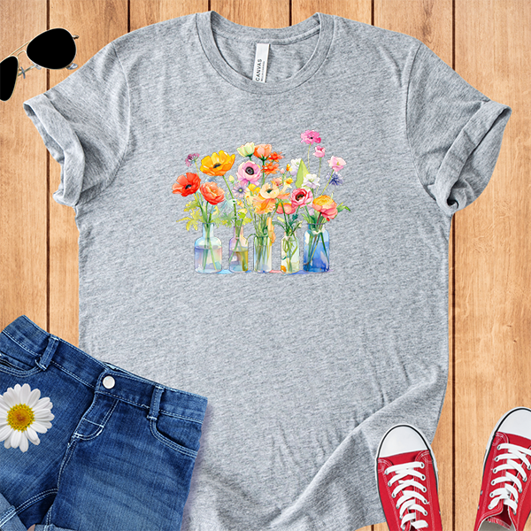 Glass Jar Wild Flowers