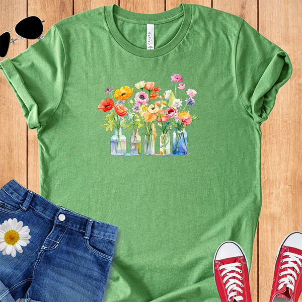 Glass Jar Wild Flowers