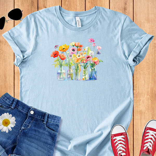 Glass Jar Wild Flowers