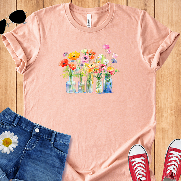 Glass Jar Wild Flowers