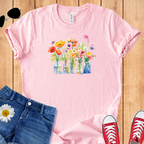 Glass Jar Wild Flowers