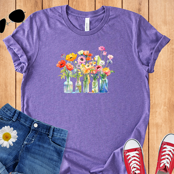 Glass Jar Wild Flowers