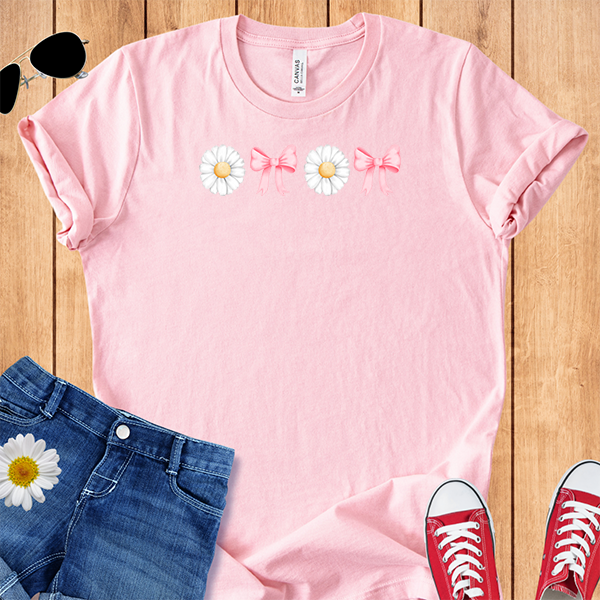 Daisies Pink Bow