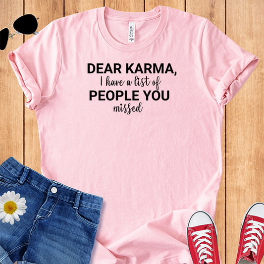 Karma List of People Missed