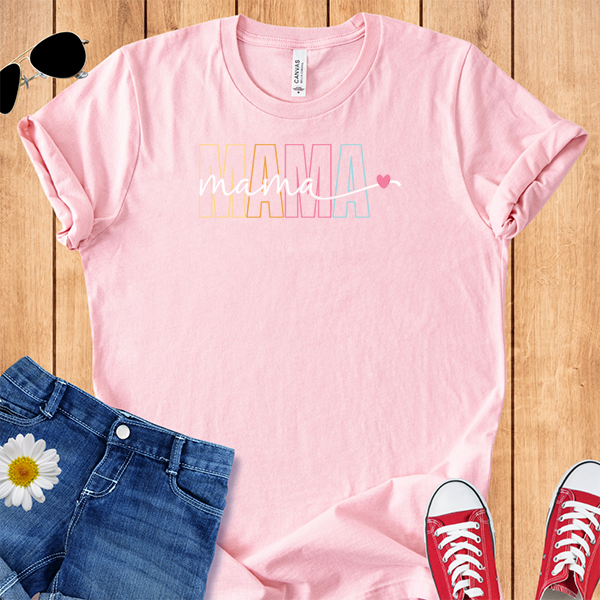 Mama Outline Pastel Letters