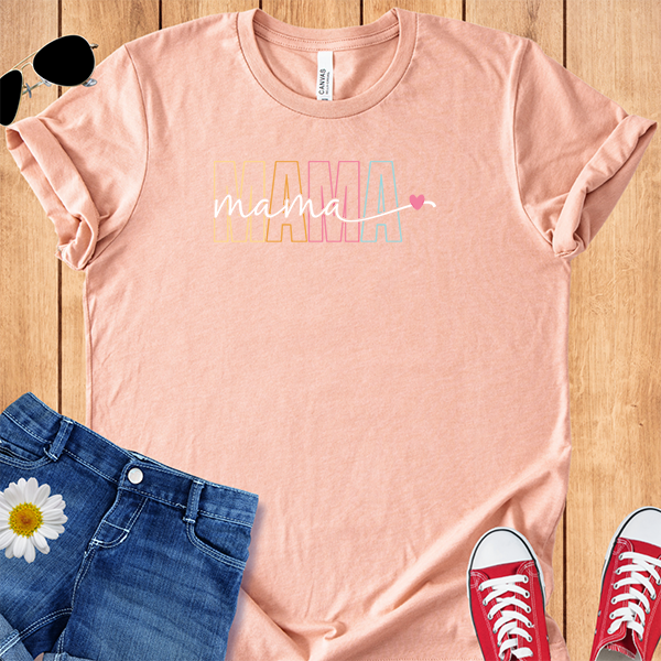 Mama Outline Pastel Letters