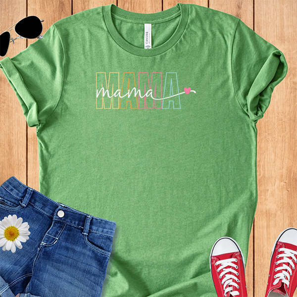 Mama Outline Pastel Letters