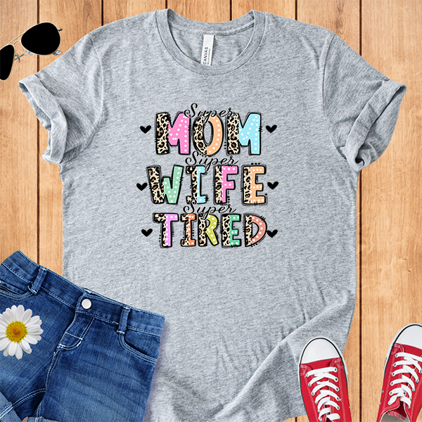 Leopard Bold Letters Mom