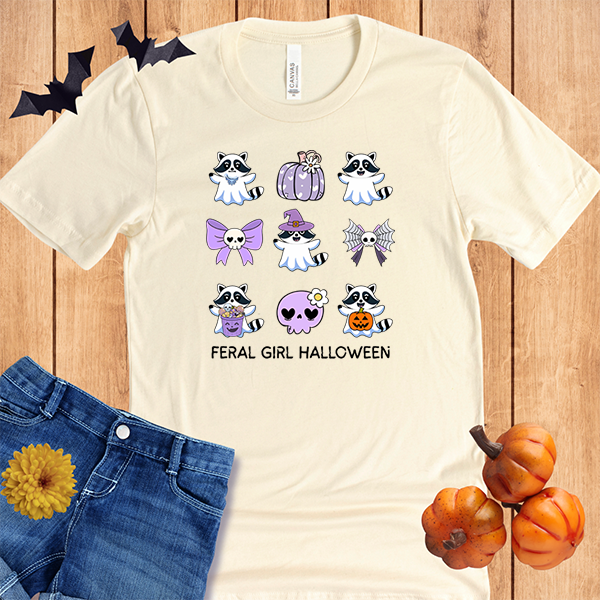 Halloween Feral Girl Grid