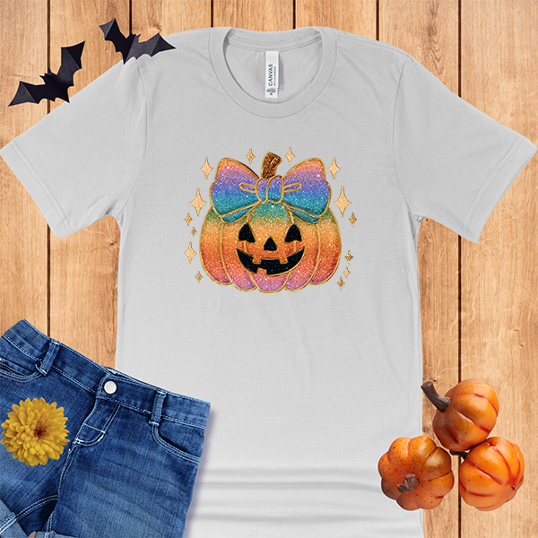 Halloween Faux Glitter Sparkle Pumpkin