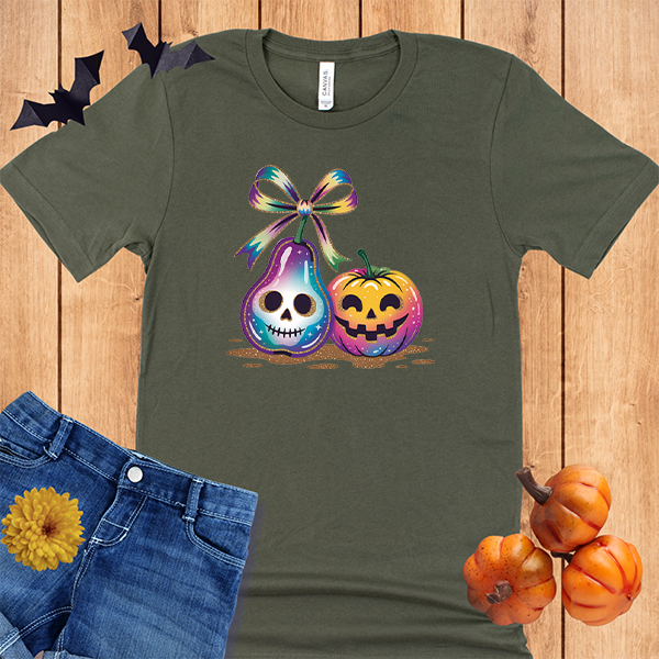 Halloween Skull and Pumpkin