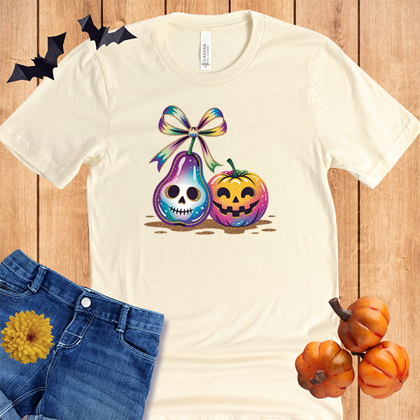 Halloween Skull and Pumpkin