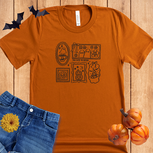 Halloween Hand Drawn Postage Stamps