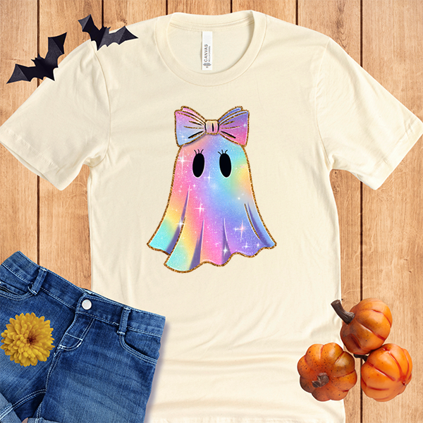Halloween Faux Holographic Cute Ghost