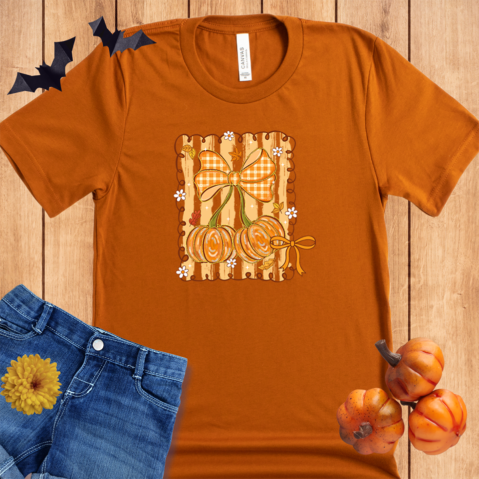 Halloween Pumpkin Cherries Preppy Bows