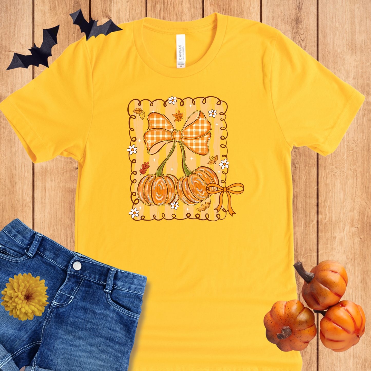 Halloween Pumpkin Cherries Preppy Bows