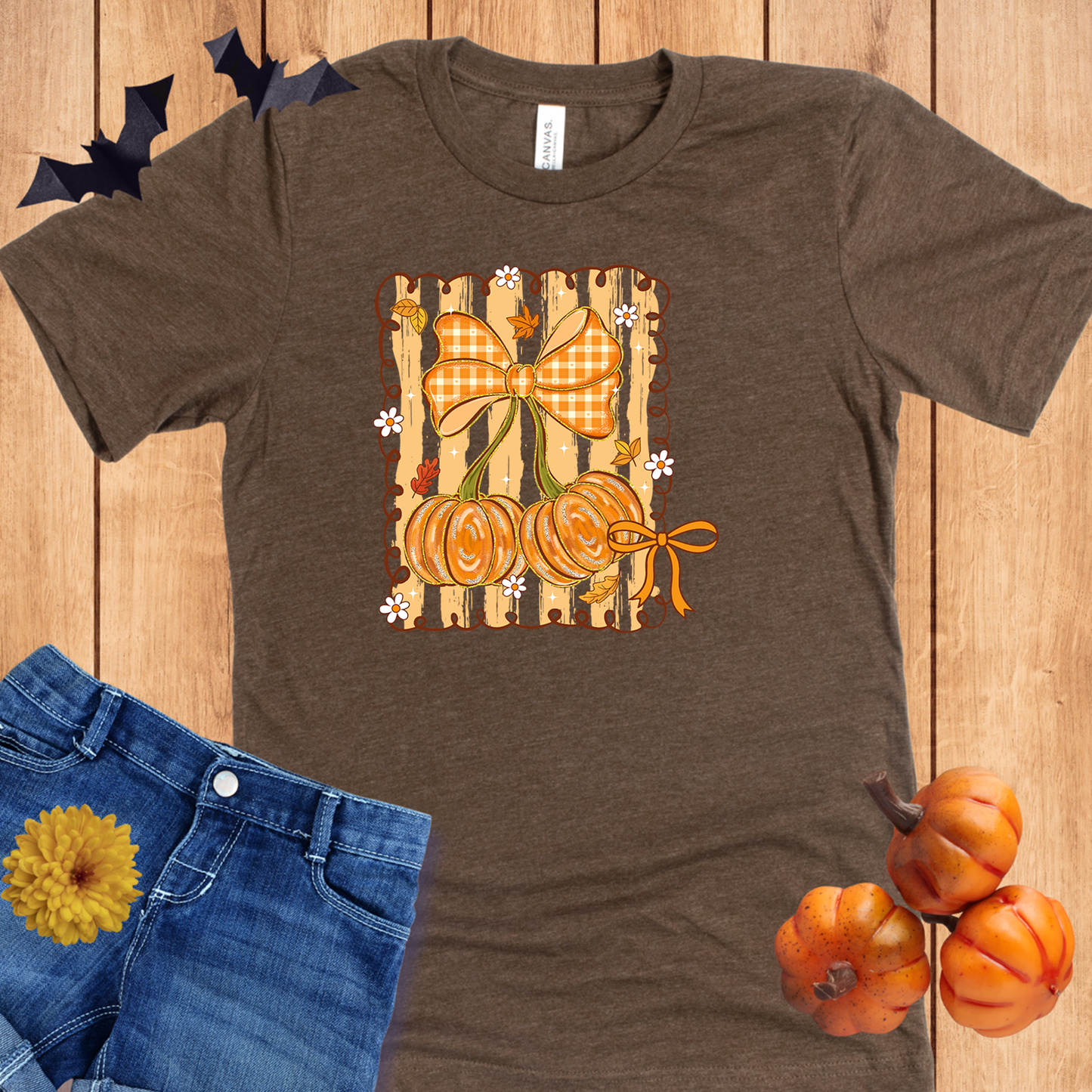 Halloween Pumpkin Cherries Preppy Bows