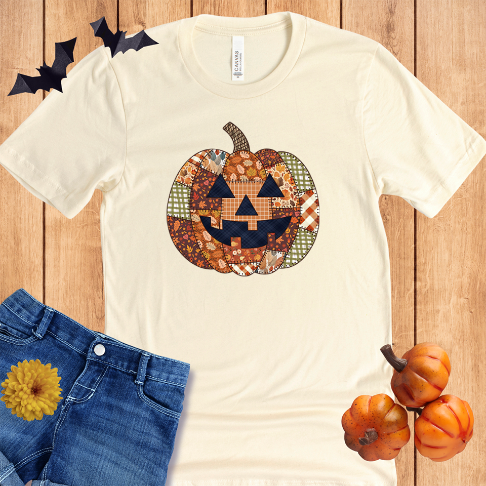 Halloween Patchwork Jack O Lantern
