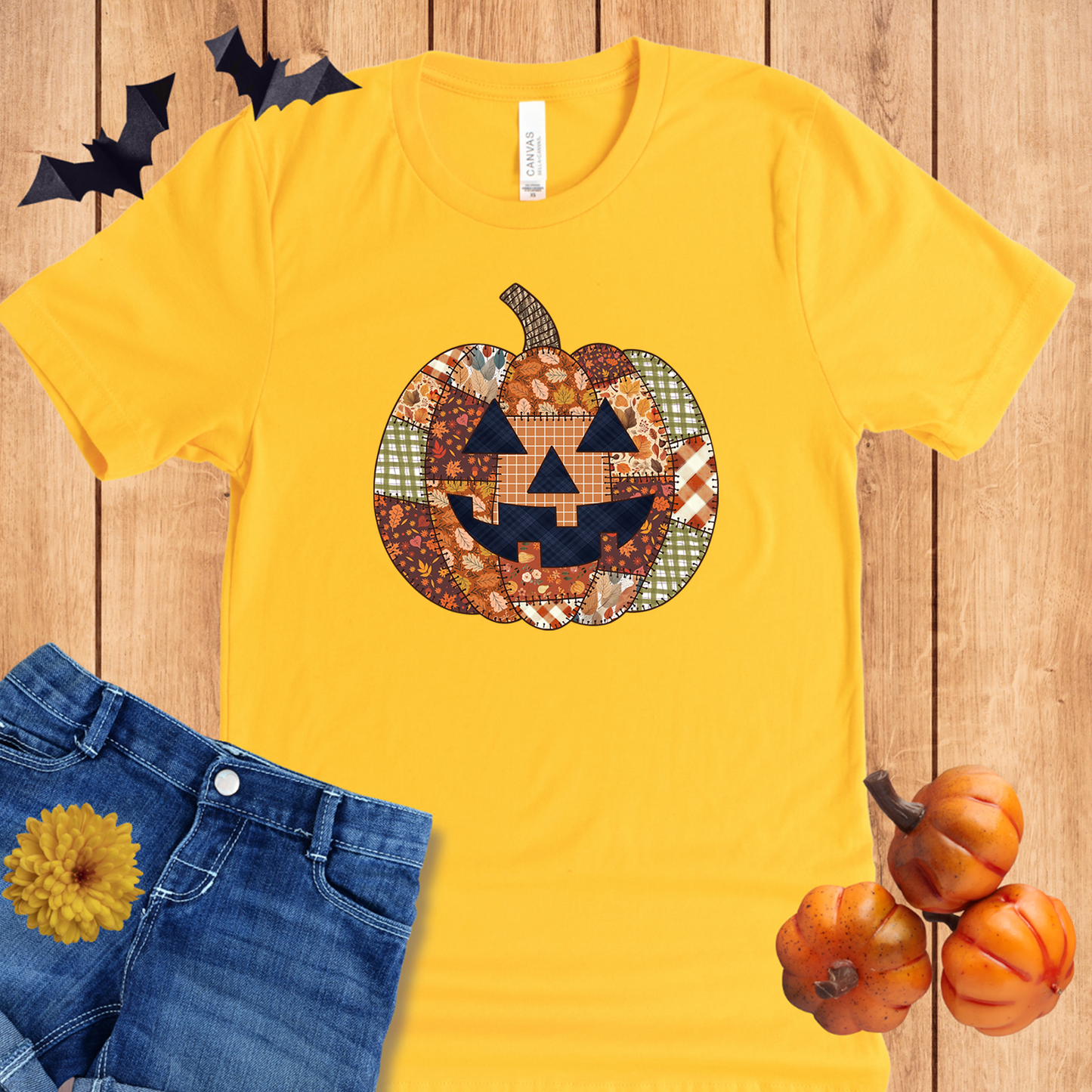 Halloween Patchwork Jack O Lantern
