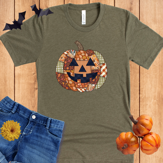Halloween Patchwork Jack O Lantern