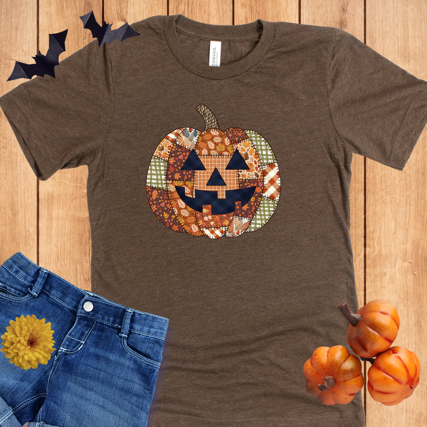 Halloween Patchwork Jack O Lantern