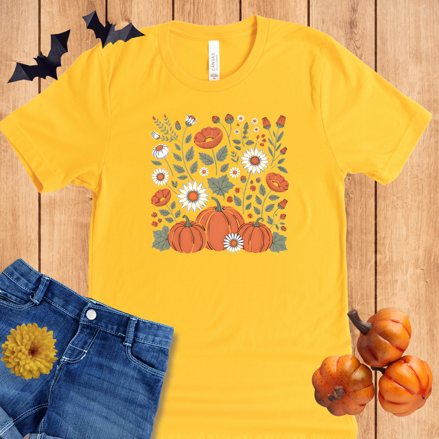 Autumn Flower and Pumpkins