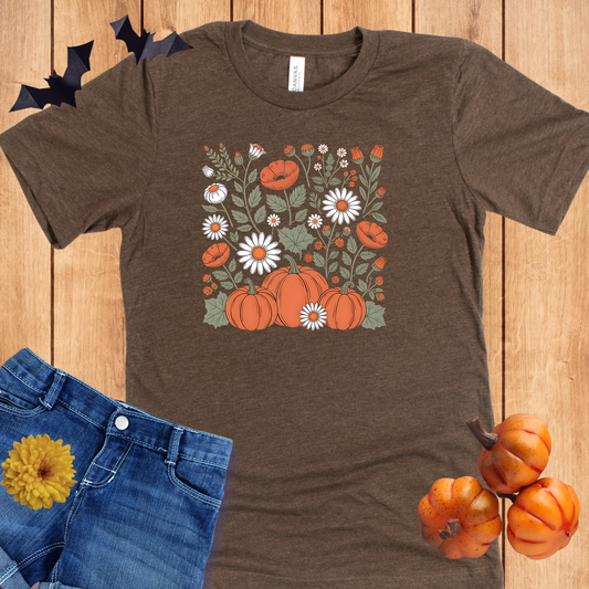 Autumn Flower and Pumpkins