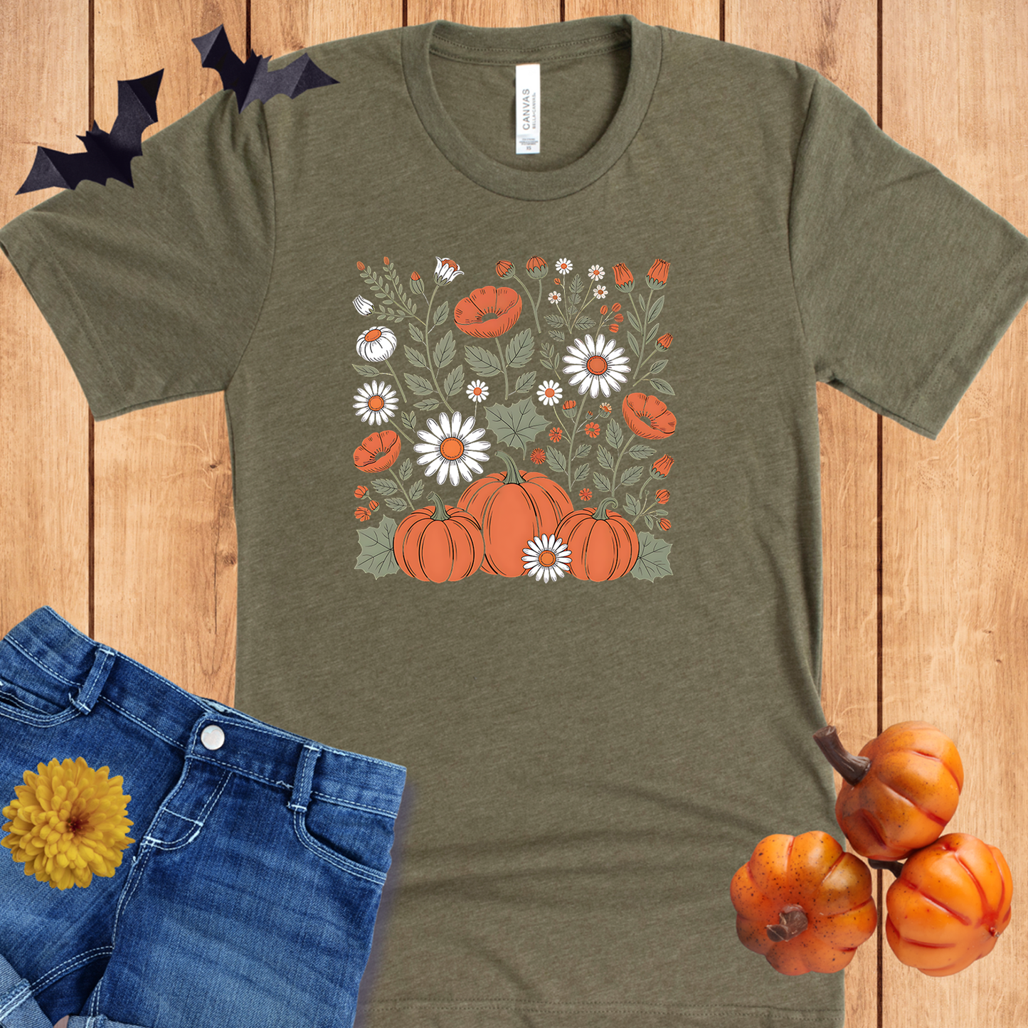 Autumn Flower and Pumpkins