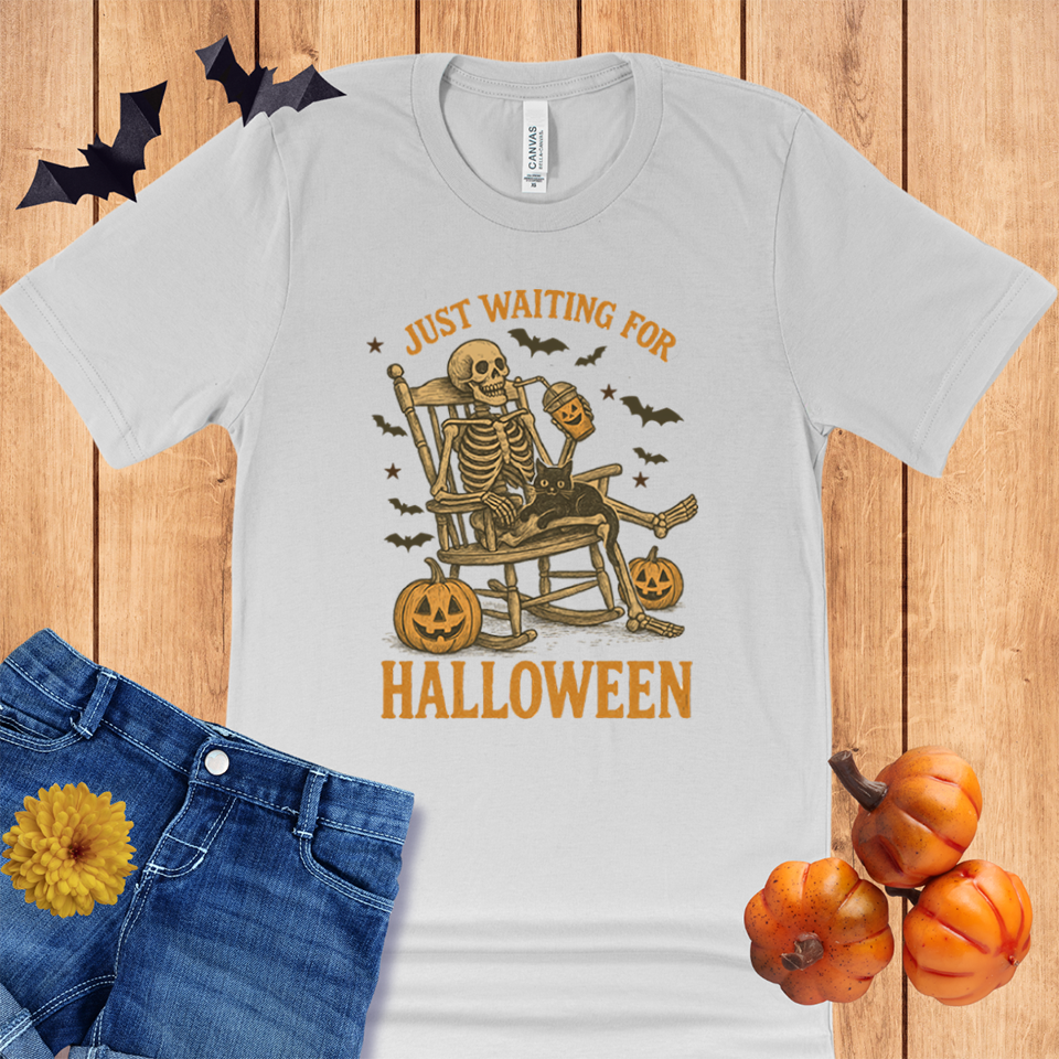 Halloween Skeleton Waiting For Halloween