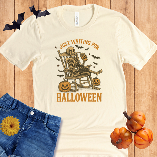 Halloween Skeleton Waiting For Halloween