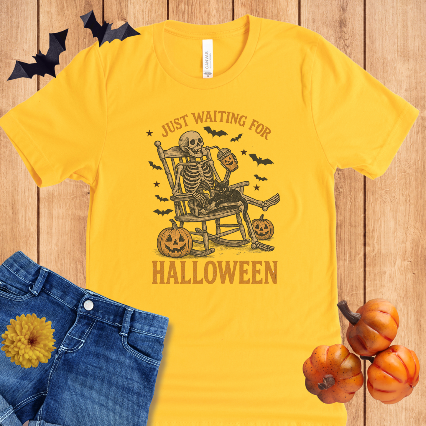 Halloween Skeleton Waiting For Halloween