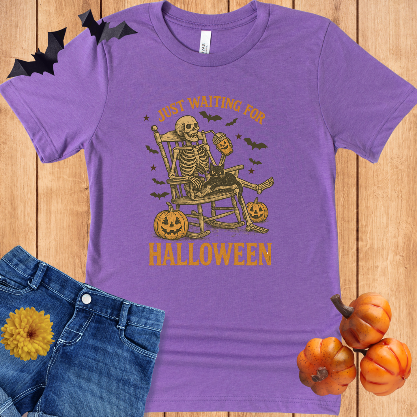 Halloween Skeleton Waiting For Halloween