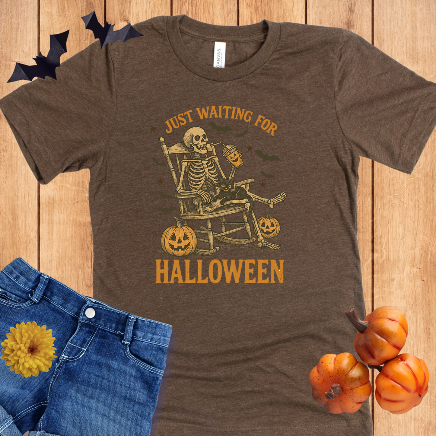 Halloween Skeleton Waiting For Halloween