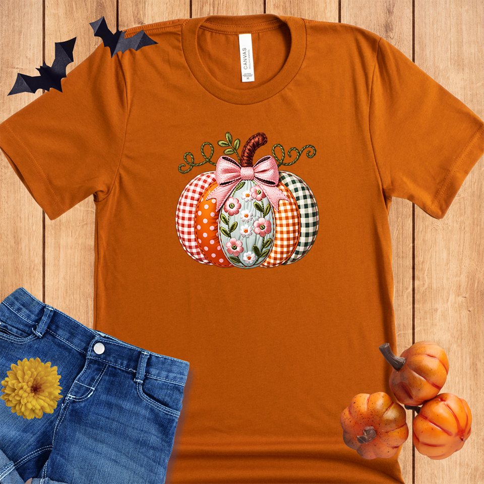 Halloween Faux Embroidery Pumpkin