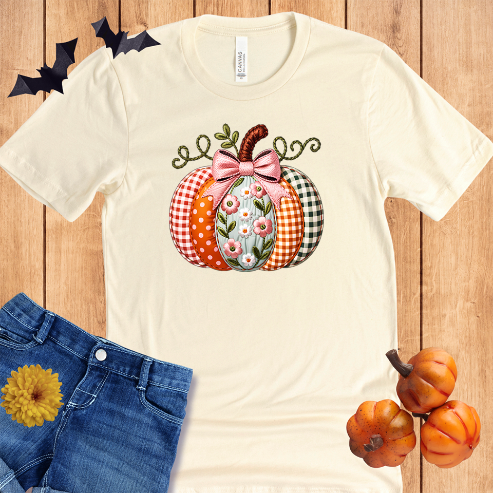 Halloween Faux Embroidery Pumpkin