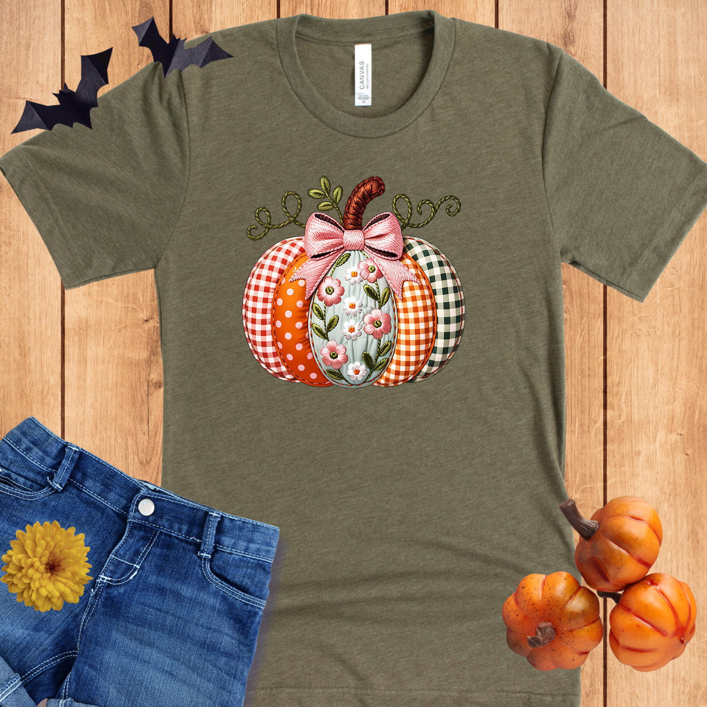 Halloween Faux Embroidery Pumpkin